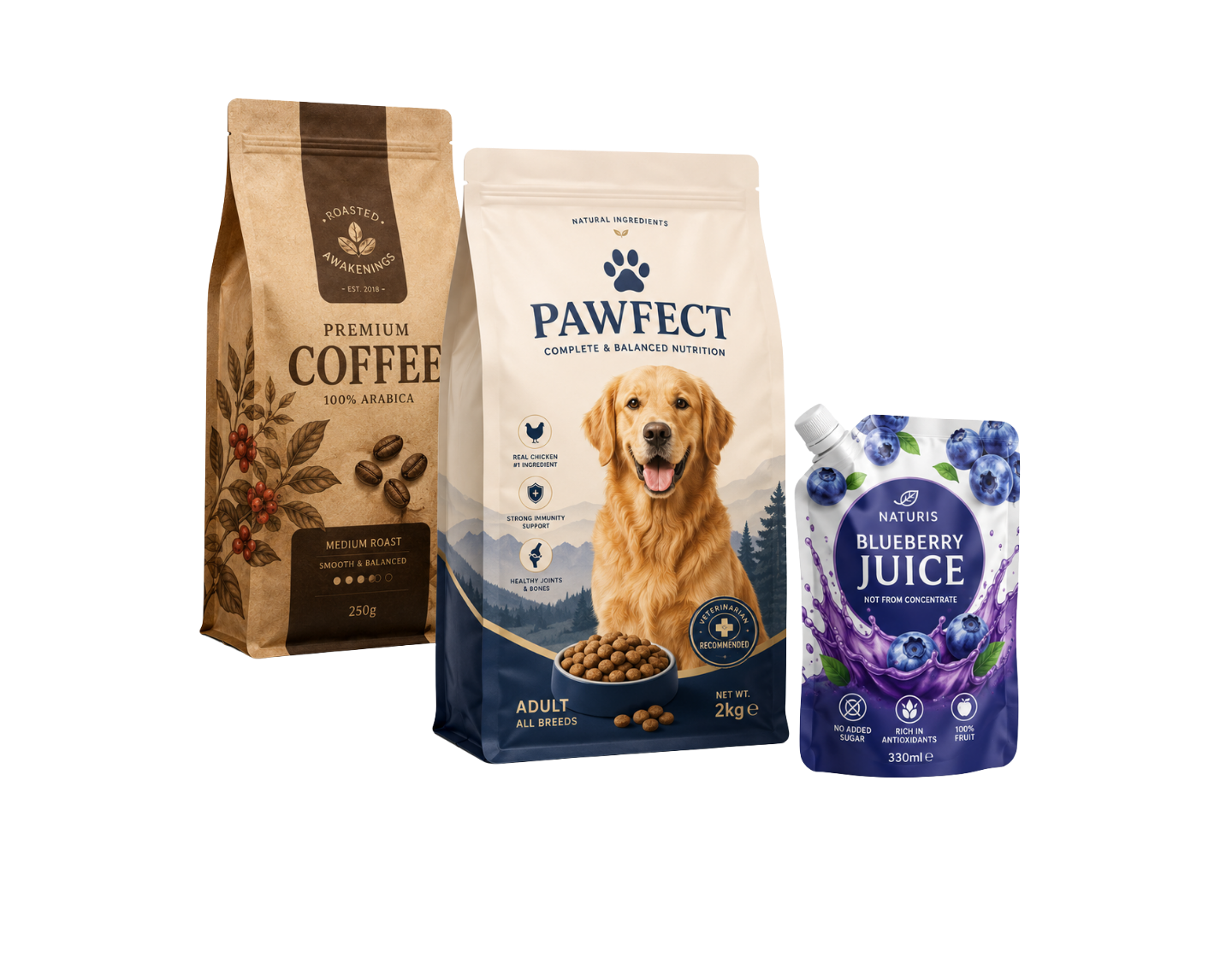 Custom flexible packaging — stand-up pouches, coffee bags, and spouted pouches by Flexpouch Pack