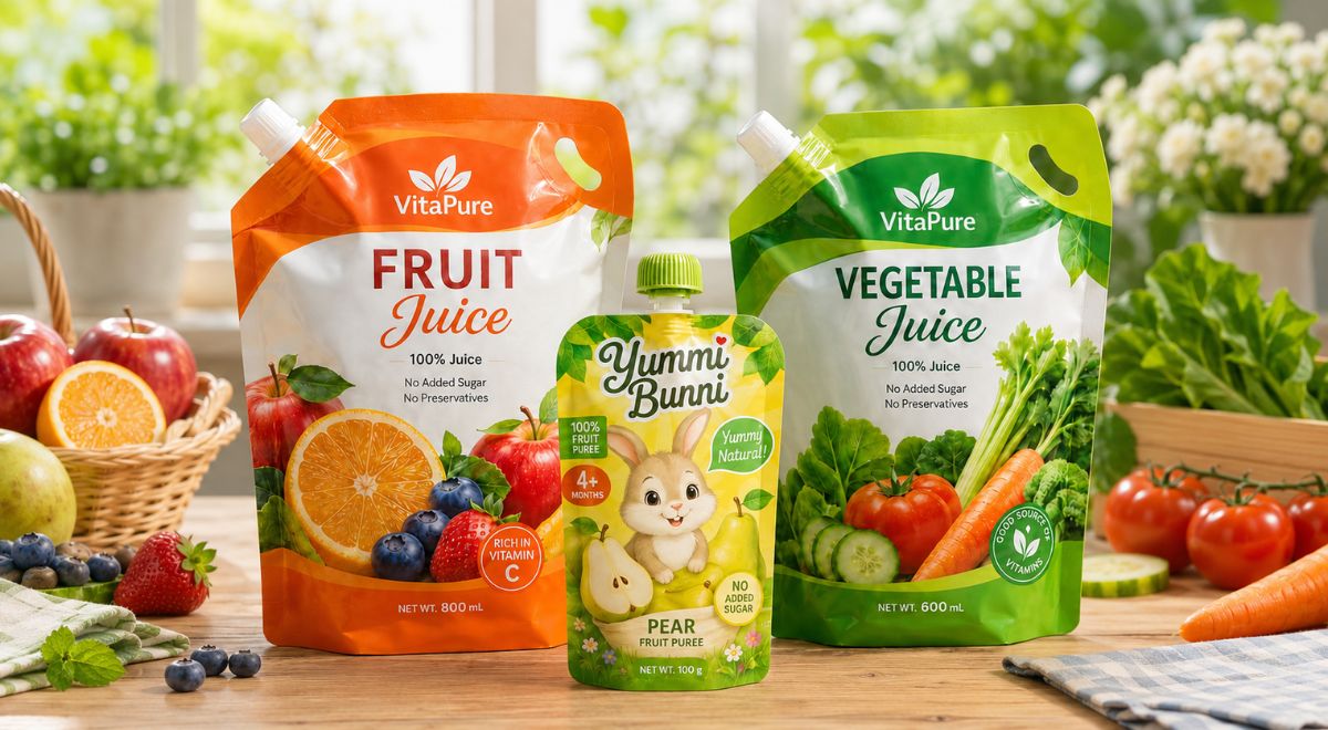 Custom spouted pouches for juice and baby food — Flexpouch Pack flexible packaging supplier